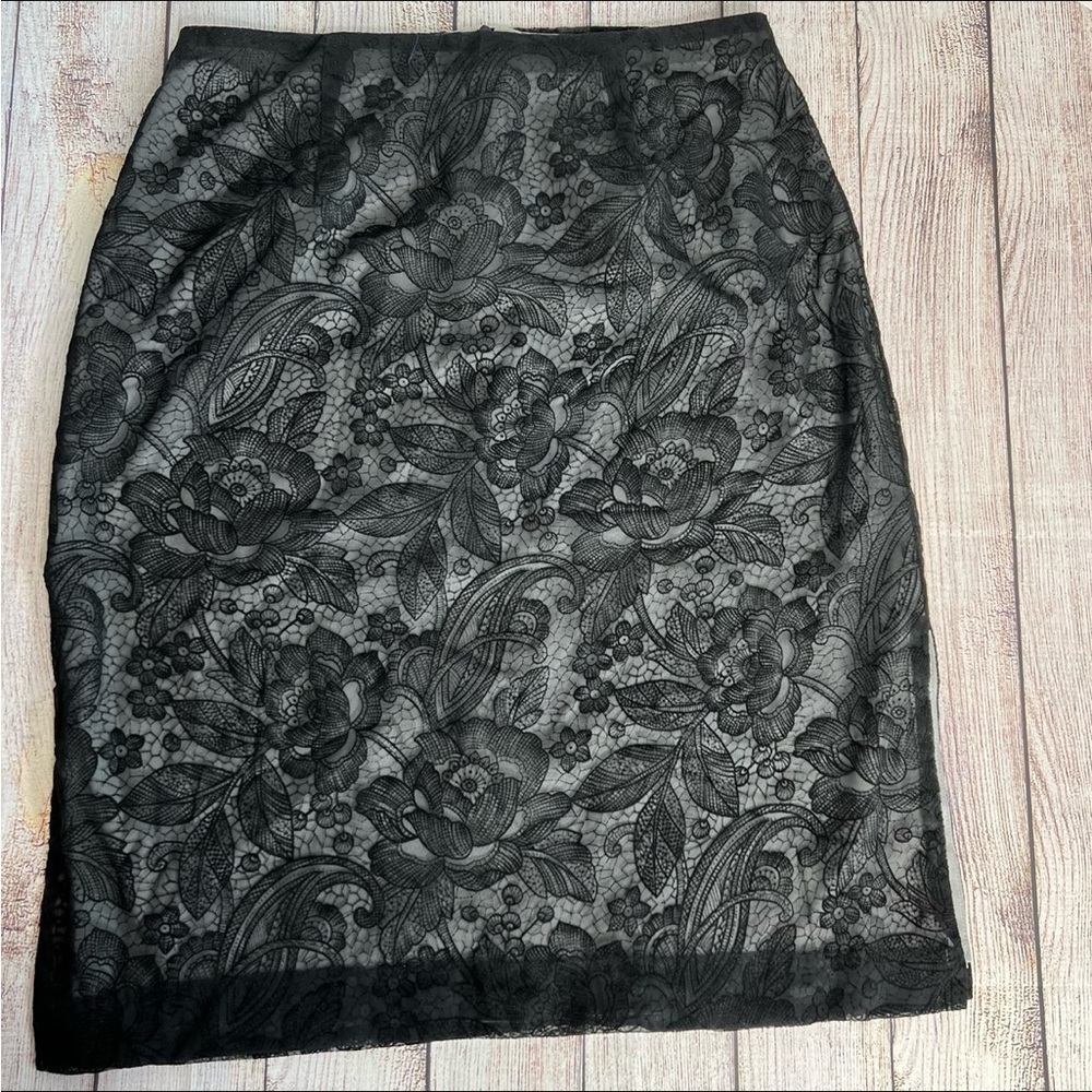 Anthropologie Lace Overlay Skirt 12